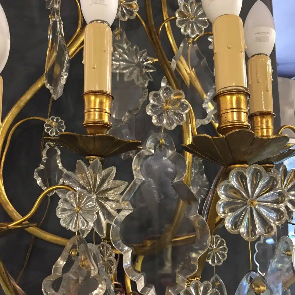 Par de Apliques Franceses 5 Luces 1910 - Imagen 9