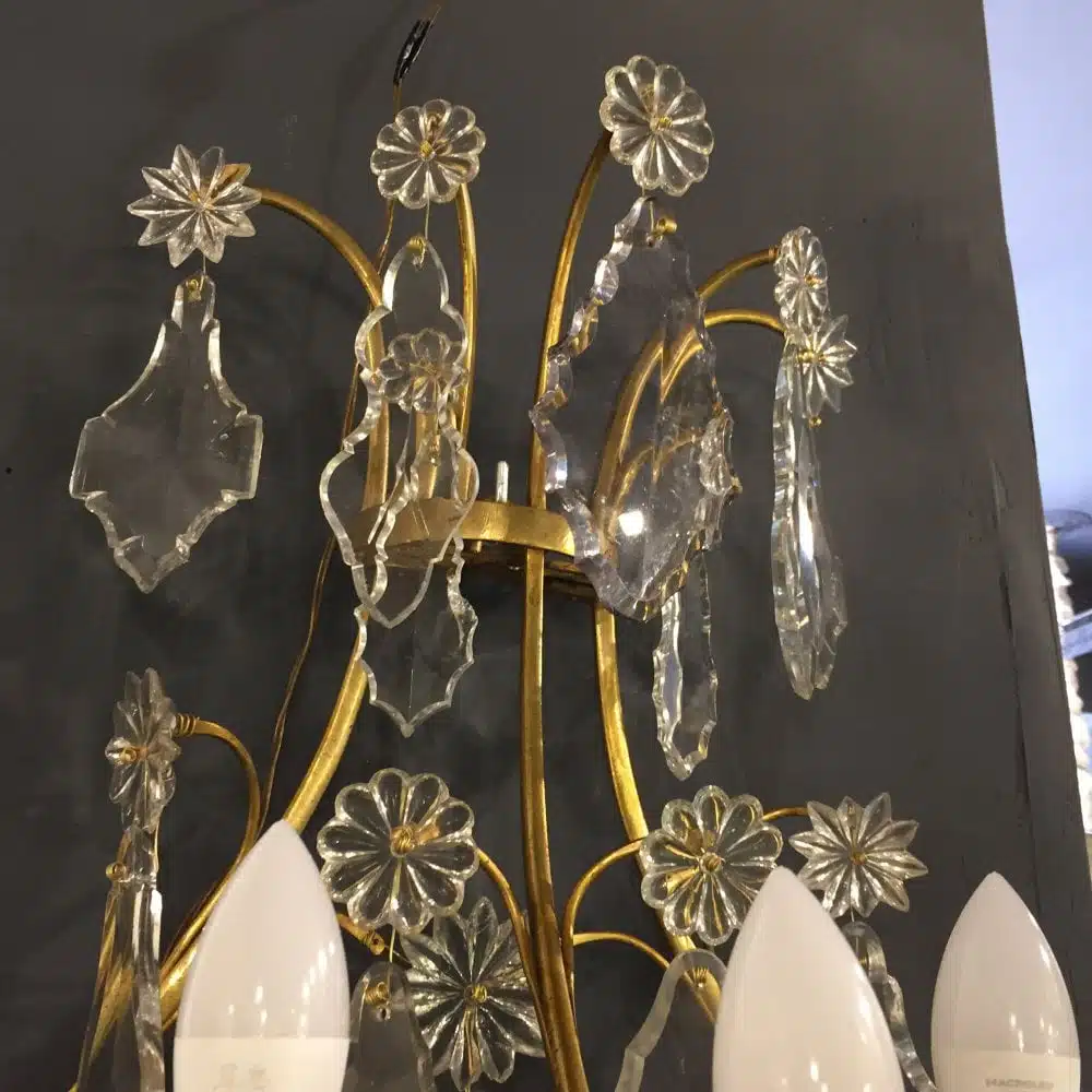 Par de Apliques Franceses 5 Luces 1910 - Imagen 8