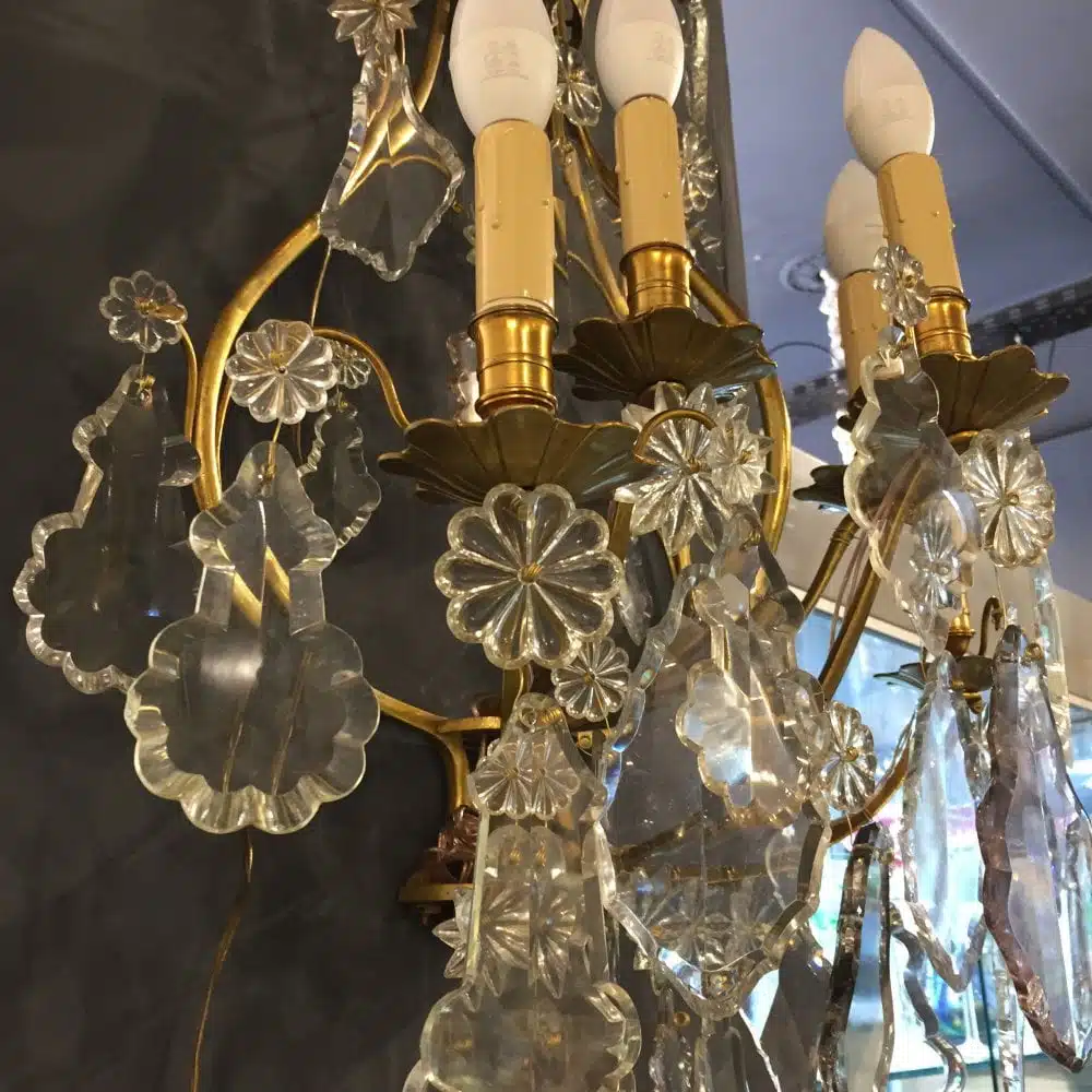 Par de Apliques Franceses 5 Luces 1910 - Imagen 7