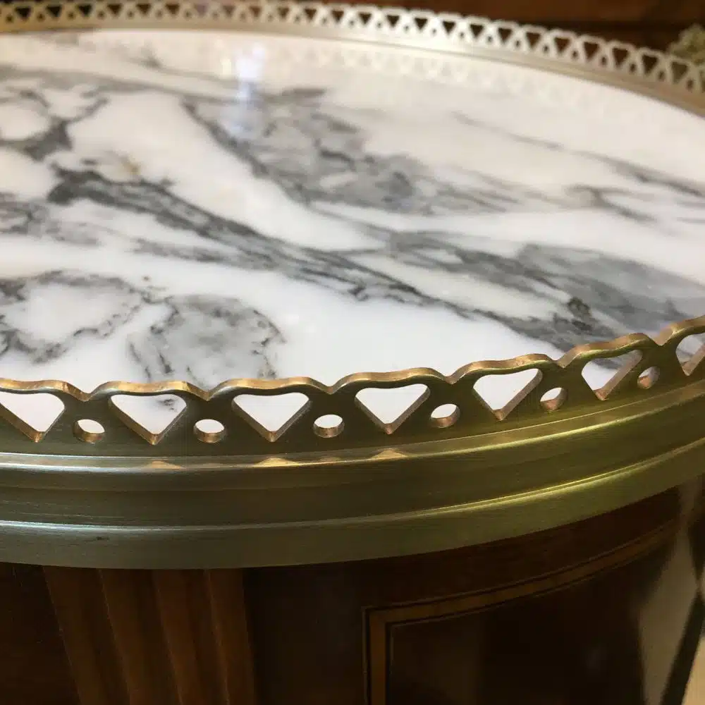 Par de Mesas Bailarinas Luis XVI con Marmol de Carrara - Imagen 5