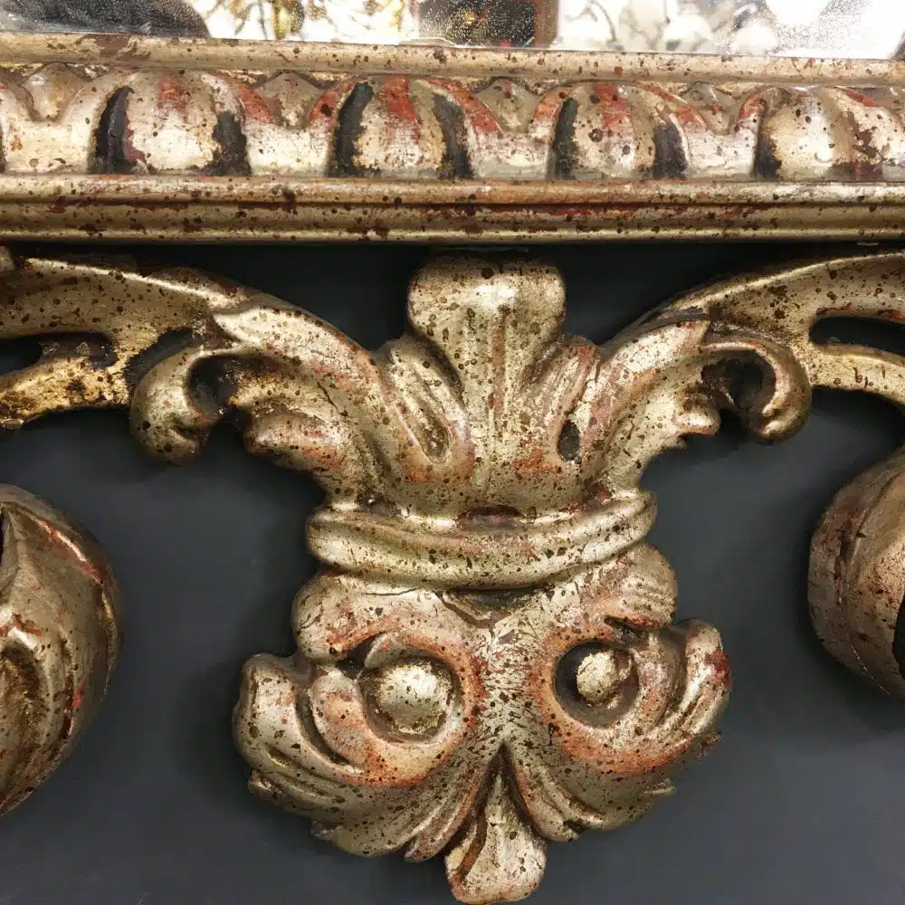 Espejo Cornucopia Plateado a la Hoja 1890 - Imagen 8