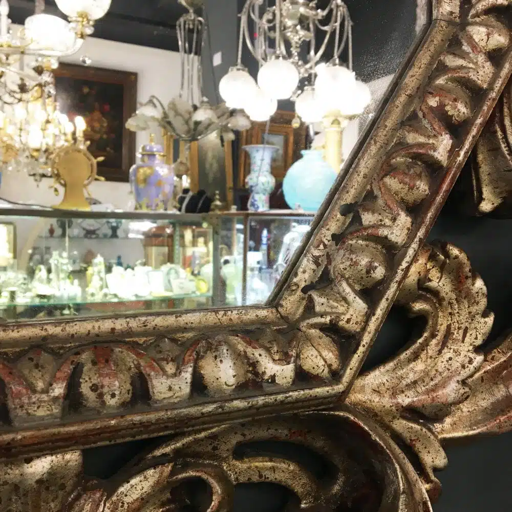 Espejo Cornucopia Plateado a la Hoja 1890 - Imagen 7