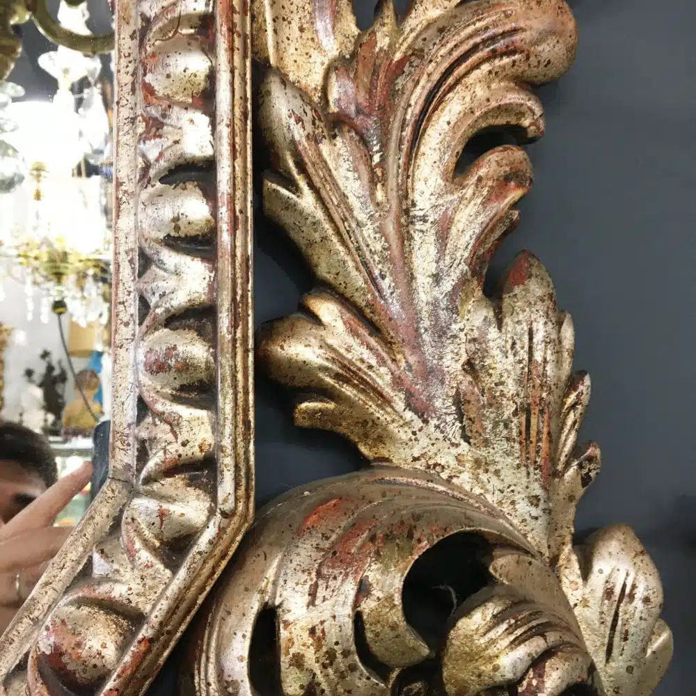 Espejo Cornucopia Plateado a la Hoja 1890 - Imagen 6