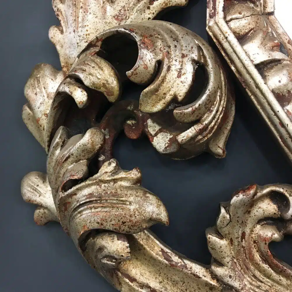 Espejo Cornucopia Plateado a la Hoja 1890 - Imagen 2