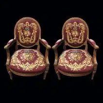 Par de Sillones Luis XVI Medallon