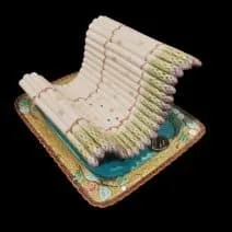 Esparraguera y Bandeja Francesas Sarragemines en ceramica