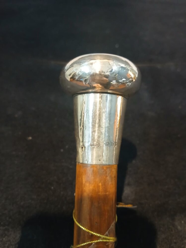 Bastón Mango de plata 1930 estilo ingles - Imagen 3