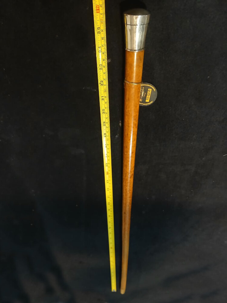 Bastón Madera y Plata  estilo Ingles 1940 - Imagen 2
