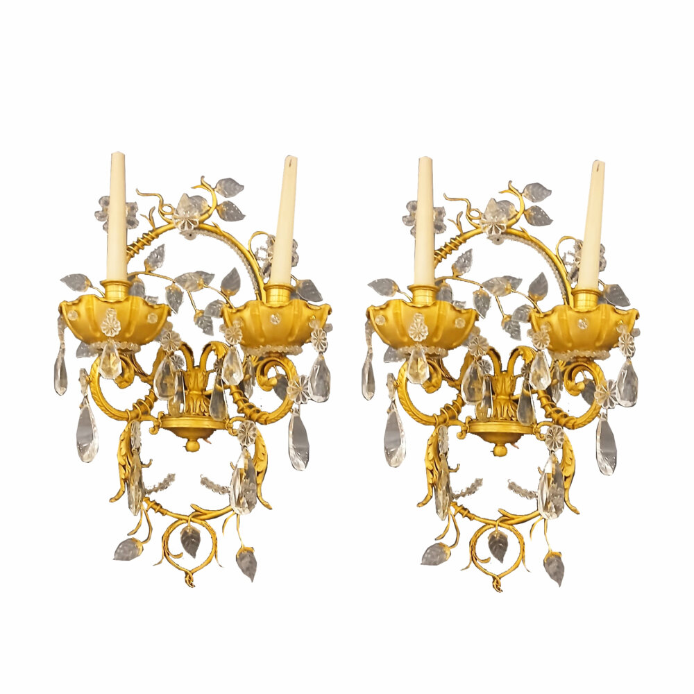 Par de Apliques Luis XV Jansen Paris 1925