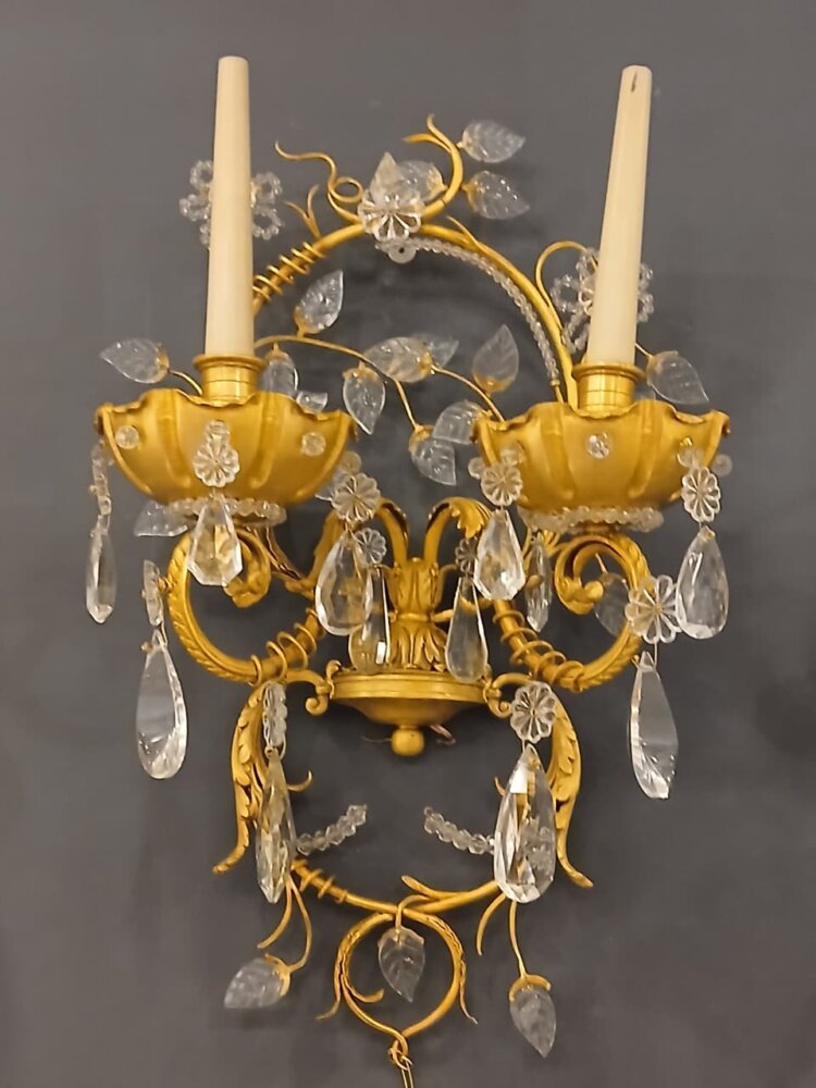 Par de Apliques Luis XV Jansen Paris 1925 - Imagen 2