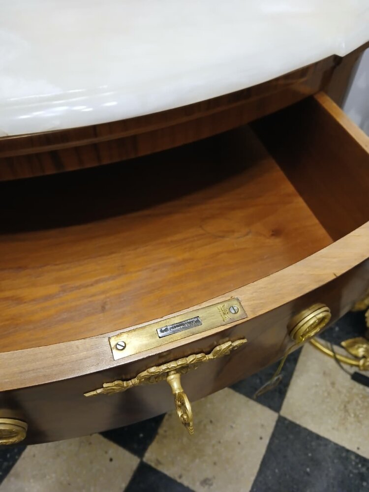 Cómoda Milun Luis XVI 1910 mármol Ónix - Imagen 4