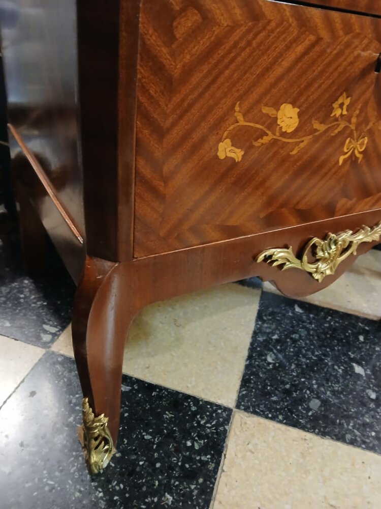 Chiffonier Luis XV Mármol Violeta 1930 - Imagen 7