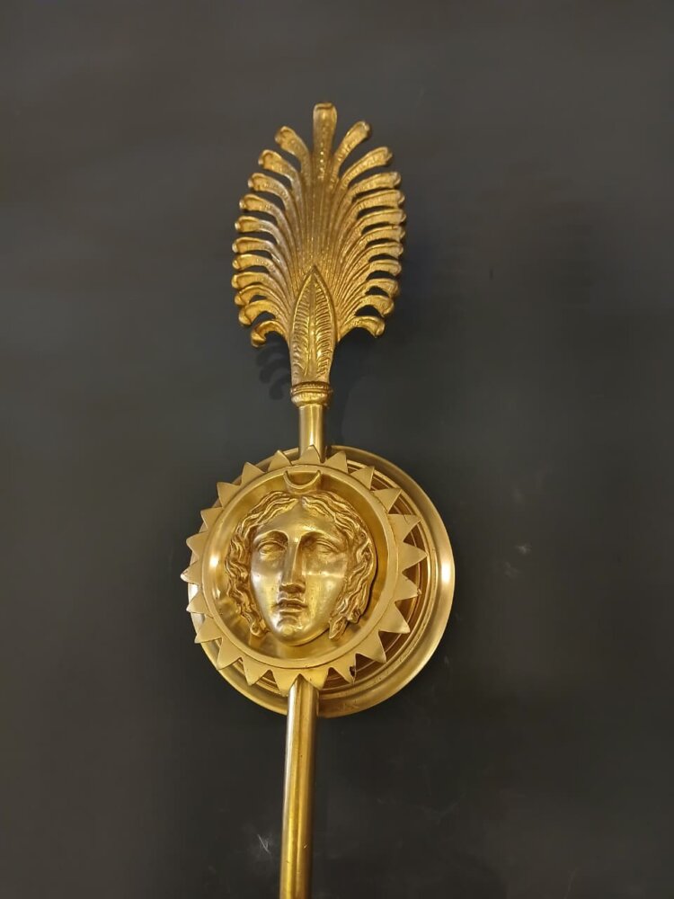 Par de Apliques Imperio Jansen Paris 1940 3 Luces - Imagen 3