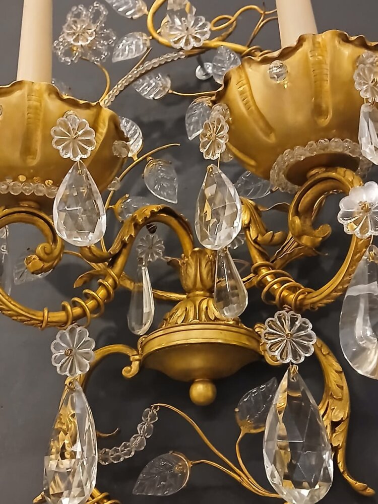 Par de Apliques Luis XV Jansen Paris 1925 - Imagen 4