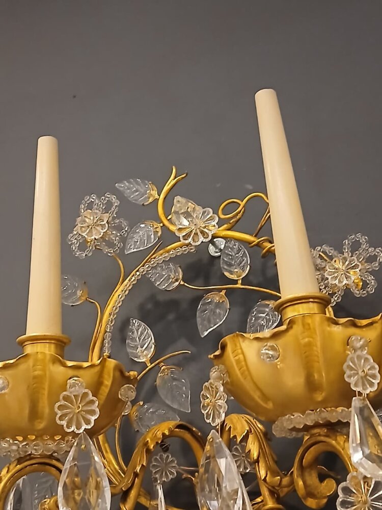 Par de Apliques Luis XV Jansen Paris 1925 - Imagen 3