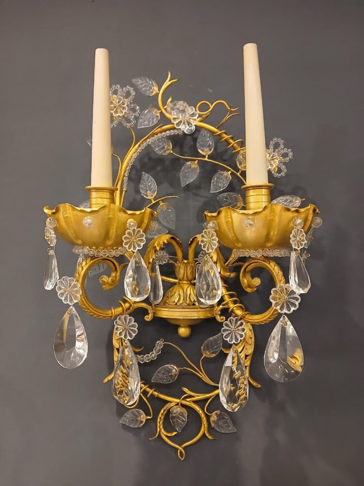 Par de Apliques Luis XV Jansen Paris 1925 - Imagen 5