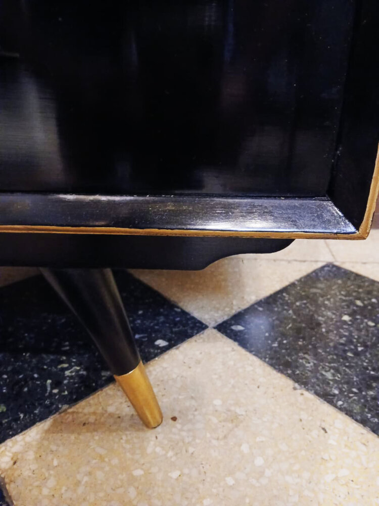 Cómoda Americana 1960 negro laqueado - Imagen 6