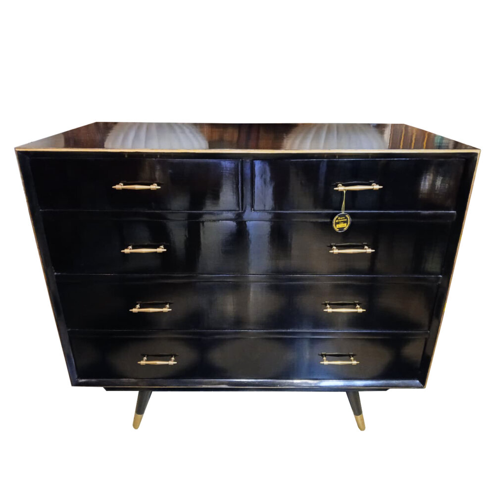 Cómoda Americana 1960 negro laqueado